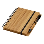 Block notes A5 copertina bambù con penna e pagine a righe Bamboo color naturale