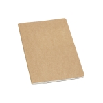 Quaderno con logo A5 riciclato con tasca pagine a righe Journal color naturale