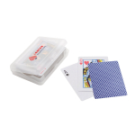 Mazzo di carte promozionale con scatola regalo color blu immagine con logo