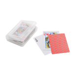 Mazzo di carte promozionale con scatola regalo color rosso