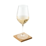 Set di 4 sottobicchieri di bambù con scatolina per conservarli Eco color naturale terza vista