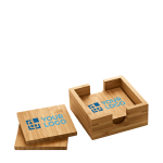 Set di 4 sottobicchieri di bambù con scatolina per conservarli Eco vista principale