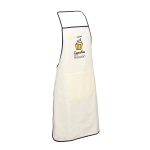 Grembiuli da cucina personalizzati con tasca bordino di colore Eco color blu immagine con logo