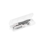 Astuccio rigido con compasso, portamine e 10 mine da 0.5 College color bianco
