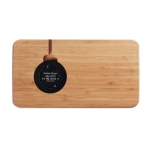 Portaoggetti da tavolo in bambù con caricatore wireless da 5W Tidy color legno terza vista
