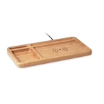 Portaoggetti da tavolo in bambù con caricatore wireless da 5W Tidy color legno quarta vista