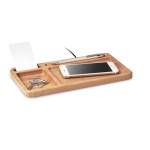 Portaoggetti da tavolo in bambù con caricatore wireless da 5W Tidy color legno quinta vista