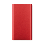 Powerbank wireless da 4.000 mAh in alluminio Powercard Chargepad color rosso seconda vista