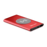Powerbank wireless da 4.000 mAh in alluminio Powercard Chargepad color rosso vista principale