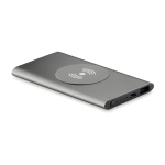 Powerbank wireless da 4.000 mAh in alluminio Powercard Chargepad color titanio