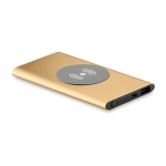 Powerbank wireless da 4.000 mAh in alluminio Powercard Chargepad color champagne