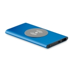 Powerbank wireless da 4.000 mAh in alluminio Powercard Chargepad color blu reale
