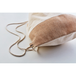 Zainetto promozionale doppio materiale manici lunghi 160g/m² Natural color beige terza vista