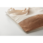 Borsa cotone personalizzata con fondo in finta juta 160 g/m2 Natural color beige seconda vista