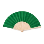Ventaglio personalizzato in legno e policotone colorato Woodster color verde