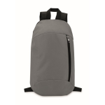 Zaini personalizzati colori vivaci con tasca frontale con zip Slim color grigio scuro
