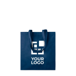 Borse cotone aziendali manici lunghi e soffietto 140 g/m2 Eco Max Colour color blu vista area di stampa