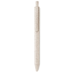 Penne a scatto ecologiche in paglia di grano e PP con inchiostro blu Style color beige