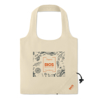 Shopper richiudibili per la spesa con logo 105 g/m2 Strawberry Cotton color beige vista principale