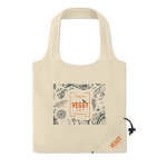 Shopper richiudibili per la spesa con logo 105 g/m2 Strawberry Cotton color beige seconda vista principale
