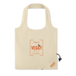 Shopper richiudibili per la spesa con logo 105 g/m2 Strawberry Cotton color beige terza vista principale