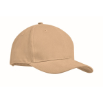 Cappelli baseball 6 pannelli cotone pettinato regolabile Cottonstyle color beige