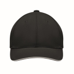 Cappelli baseball 6 pannelli cotone pettinato regolabile Cottonstyle color bianco/nero seconda vista