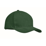 Cappelli baseball 6 pannelli cotone pettinato regolabile Cottonstyle color verde scuro