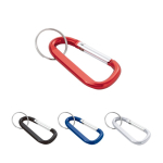 Portachiavi con moschettone in differenti colori con anello AluClip vari colori