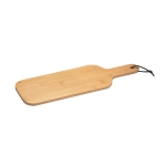 Tagliere di legno pubblicitario a forma di bottiglia con cordino Slim color naturale