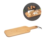 Tagliere di legno pubblicitario a forma di bottiglia con cordino Slim vari colori