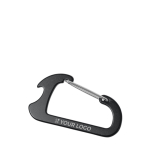 Apribottiglie promozionale a forma di moschettone d'alluminio AluClip vista principale