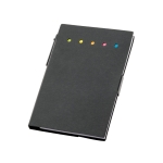 Portablocco personalizzato con memo sticker e penna Circles color nero