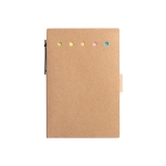 Portablocco personalizzato con memo sticker e penna Circles color naturale prima vista