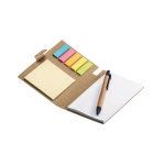 Portablocco personalizzato con memo sticker e penna Circles color naturale terza vista