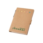 Portablocco personalizzato con memo sticker e penna Circles color naturale immagine con logo