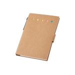 Portablocco personalizzato con memo sticker e penna Circles color naturale