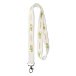 Lanyard RPET 15mm color bianco