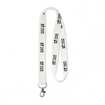 Lanyard RPET 15mm color bianco vista area di stampa