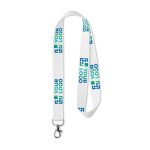 Lanyard RPET Sublim 15mm color bianco vista area di stampa