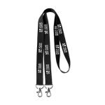 Lanyard Duo 15mm color nero vista area di stampa