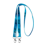 Lanyard Duo Sublim 15mm color bianco vista area di stampa