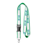 Lanyard Double Plus 20mm color verde vista area di stampa