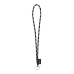 Lanyard personalizzato porta badge bicolore ø7mm Tube Stripes color nero vista area di stampa