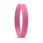 Braccialetti in silicone da personalizzare con il logo in Bassorilievo color rosa