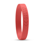 Braccialetti in silicone economici personalizzati con Altorilievo color rosso