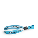 Braccialetti pubblicitari di poliestere regolabili 15mm Sublim color bianco vista area di stampa