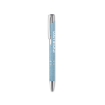 Penne promozionali economiche in paglia inchiostro blu Aster Eco color blu vista area di stampa