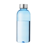 Bottigliette di plastica personalizzate tappo in alluminio 600ml City color blu trasparente seconda vista frontale