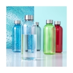 Bottigliette di plastica personalizzate tappo in alluminio 600ml City color verde trasparente immagine stile di vita